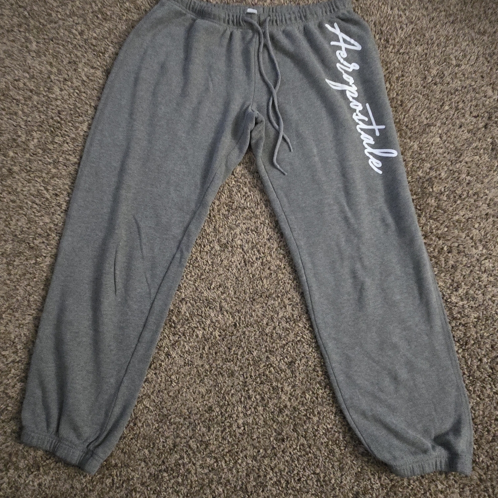 Aeropostale Charcoal Joggers with White Logo